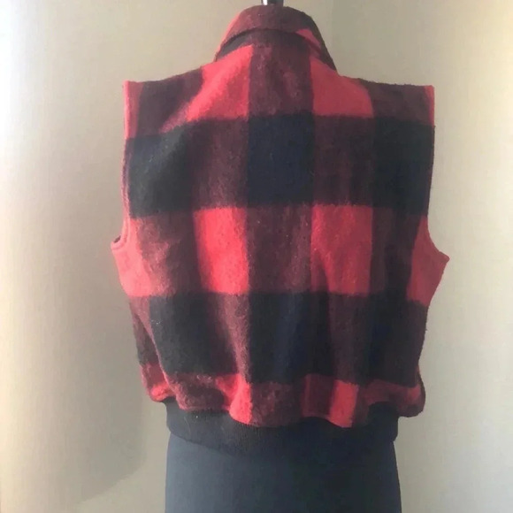 Vintage Woolrich Vest Red Buffalo Plaid‎ - Picture 4 of 9